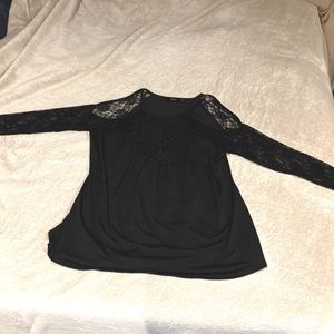 Zaful brand black laced long sleeves with shoulder cut outs. Size XL